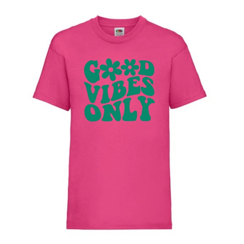 shirt good vibes groen