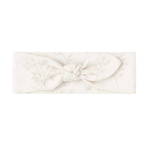 baby haarband bloemen beige