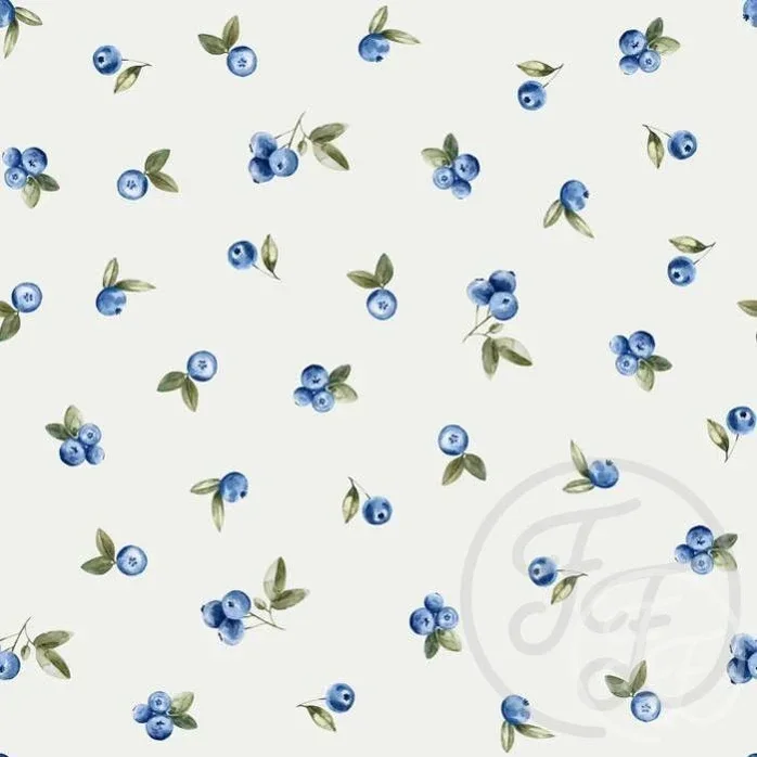 blauwe bessen print
