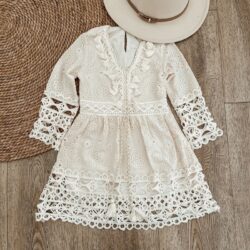 boho jurk beige