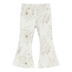 flared pants kind bloemen beige neutraal
