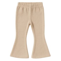 flared pants meisje badstof beige