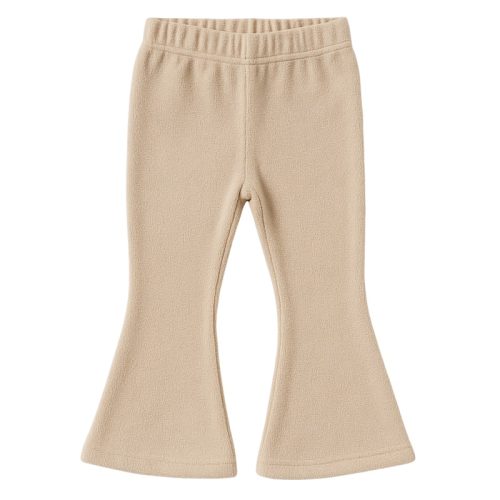 flared pants meisje badstof beige