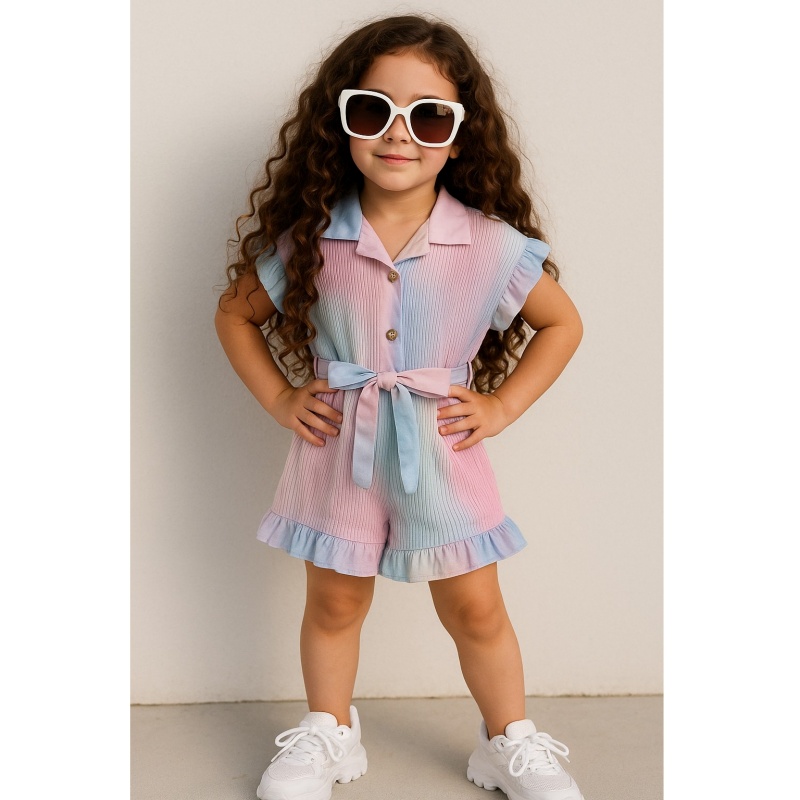 jumpsuit meisje regenboog