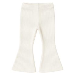 meisje flared pants rib ecru