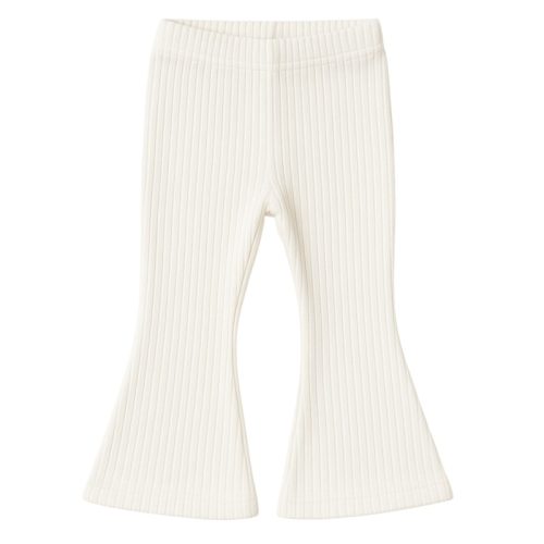 meisje flared pants rib ecru