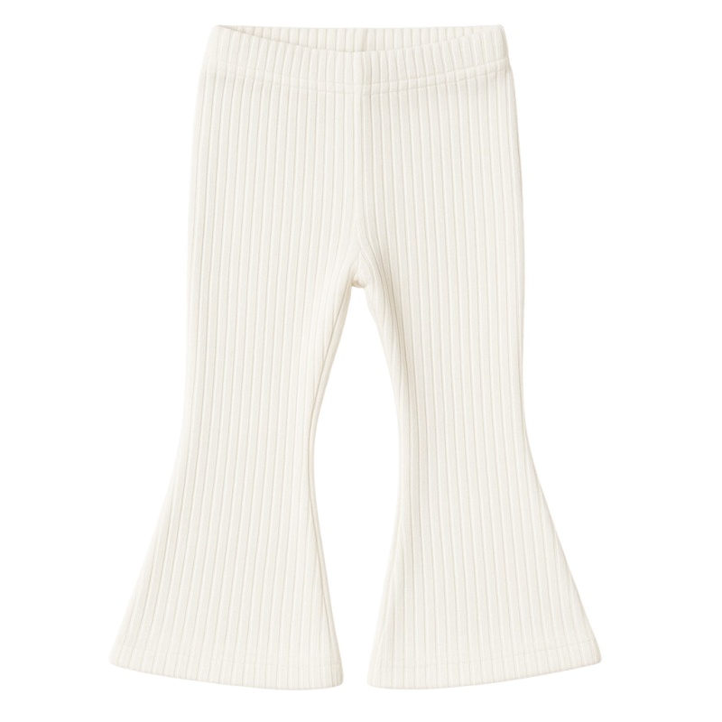 meisje flared pants rib ecru