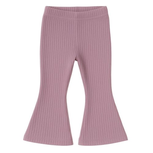 meisje flared pants rib mauve
