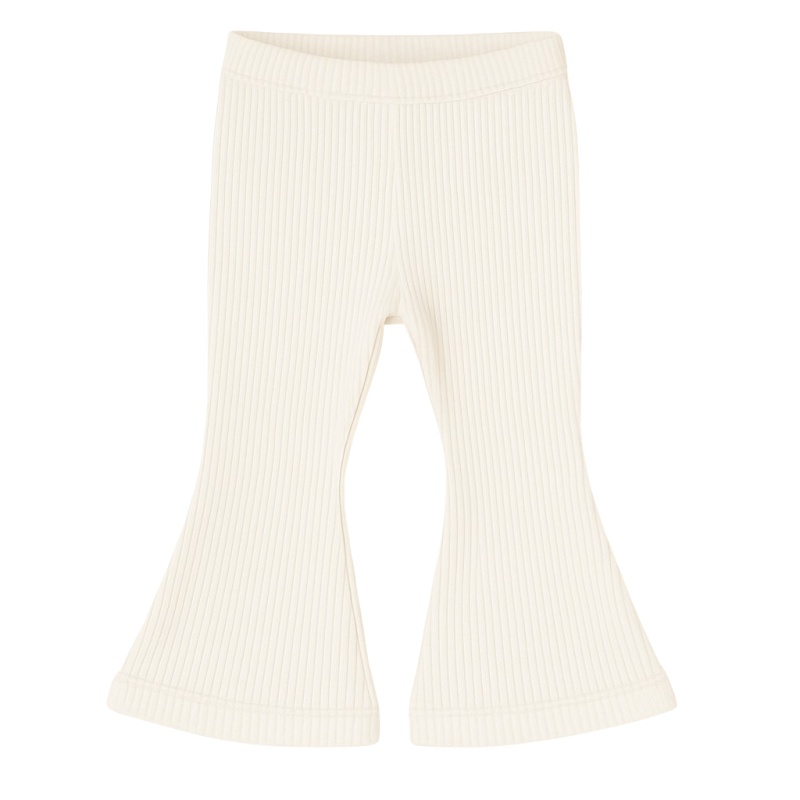 meisje flared pants rib natural beige