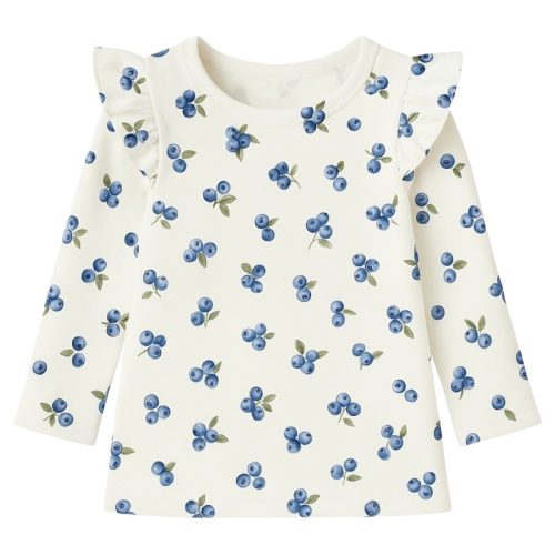 ruffle shirt lange mouwen blauwe besse