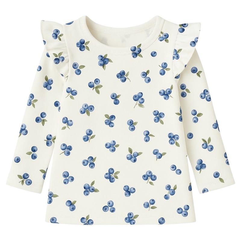 ruffle shirt lange mouwen blauwe besse