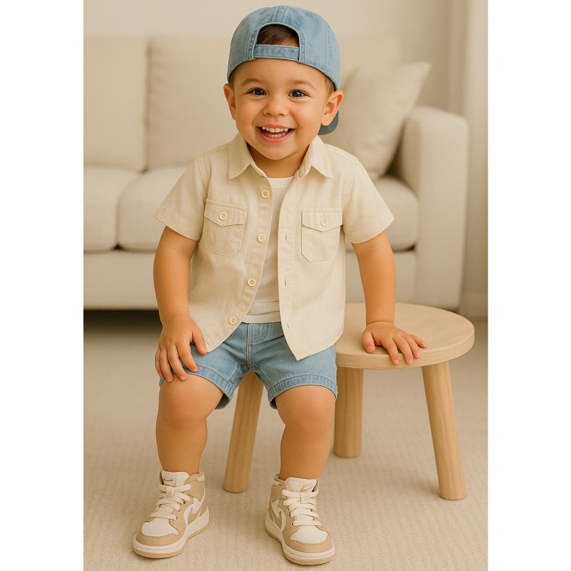 set jongens beige