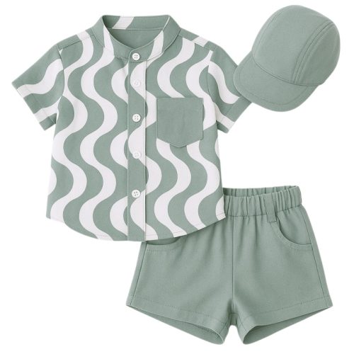 set zomer jongens groen wit