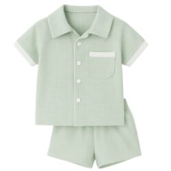 set zomer wafelstof mint 2 set zomer wafelstof mint 2