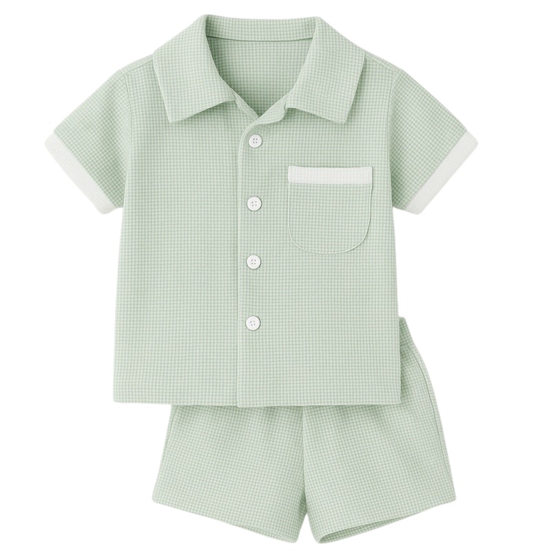 set zomer wafelstof mint 2