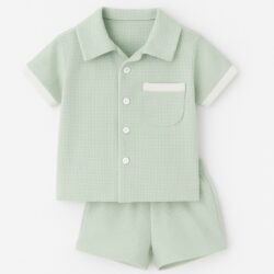 set zomer wafelstof mint set zomer wafelstof mint