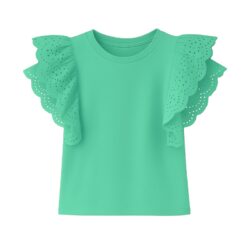 broderie ruffle top groen 1 broderie ruffle top groen