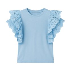 broderie ruffle top lichtblauw 1 broderie ruffle top lichtblauw
