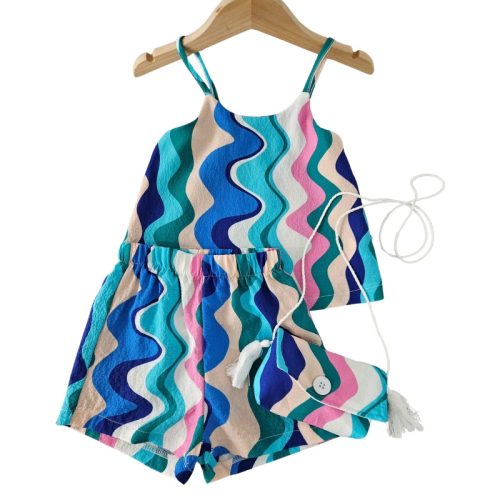 retro set blauw
