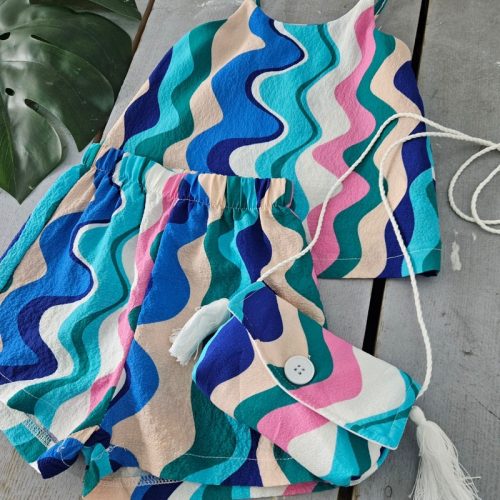 retro set blauw meisjes
