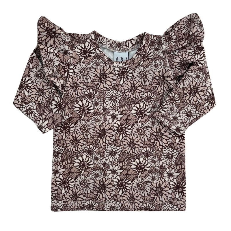 ruffle shirt retro flower