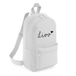 rugzak naam kind grijs