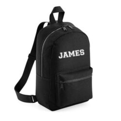 rugzak zwart kind naam varsity