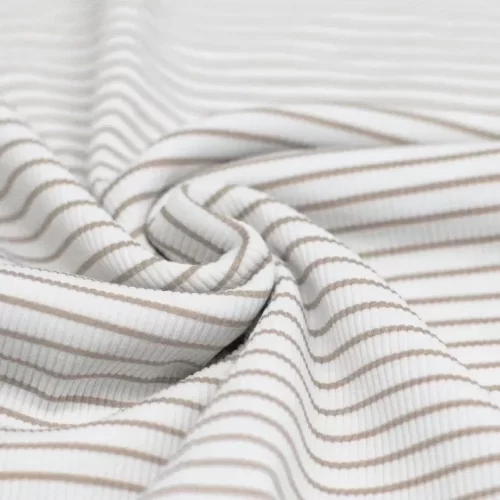 stof beige rib streep