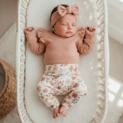 bloemen perzik set handgemaakt