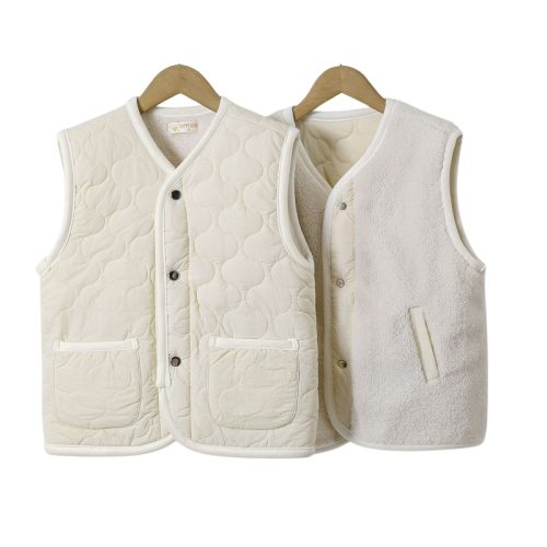 bodywarmer meisje beige