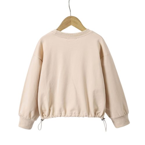 set trui beige meisjes leopard strik