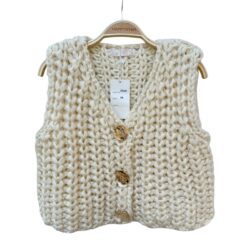 gebreid gilet beige gebreid gilet beige