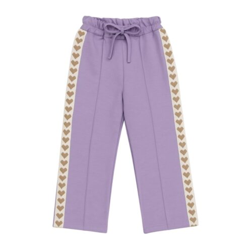 jogger lila grote hartjes zijkant meisje