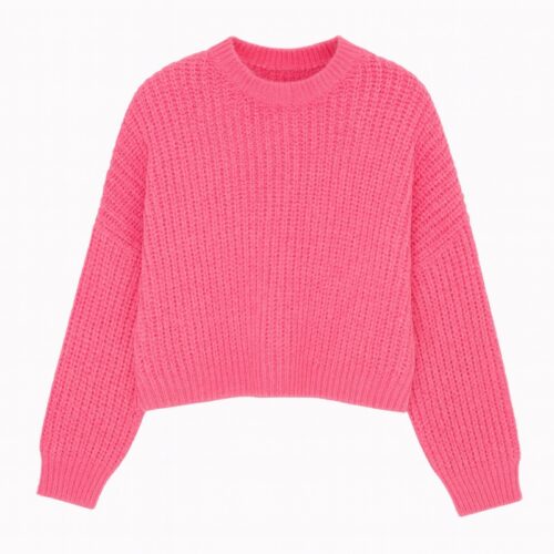 knit sweater meisje donker roze