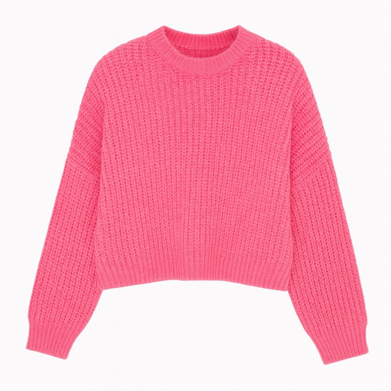 knit sweater meisje donker roze
