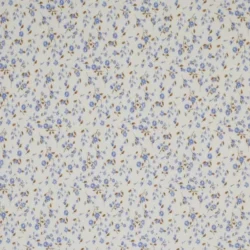 rib stof bloemen blauw
