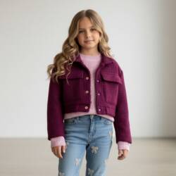 teddy paarse jas