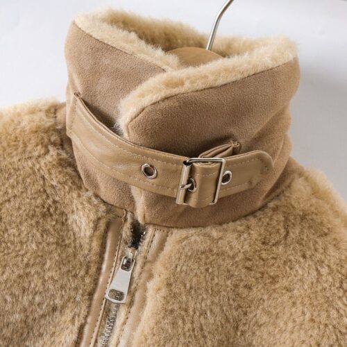 winterjas bont beige meisje