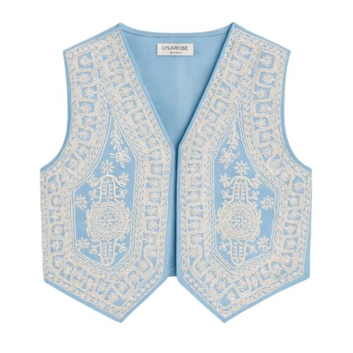 gilet boho blauw meisje