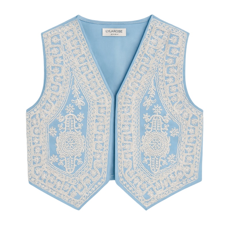gilet boho blauw meisje