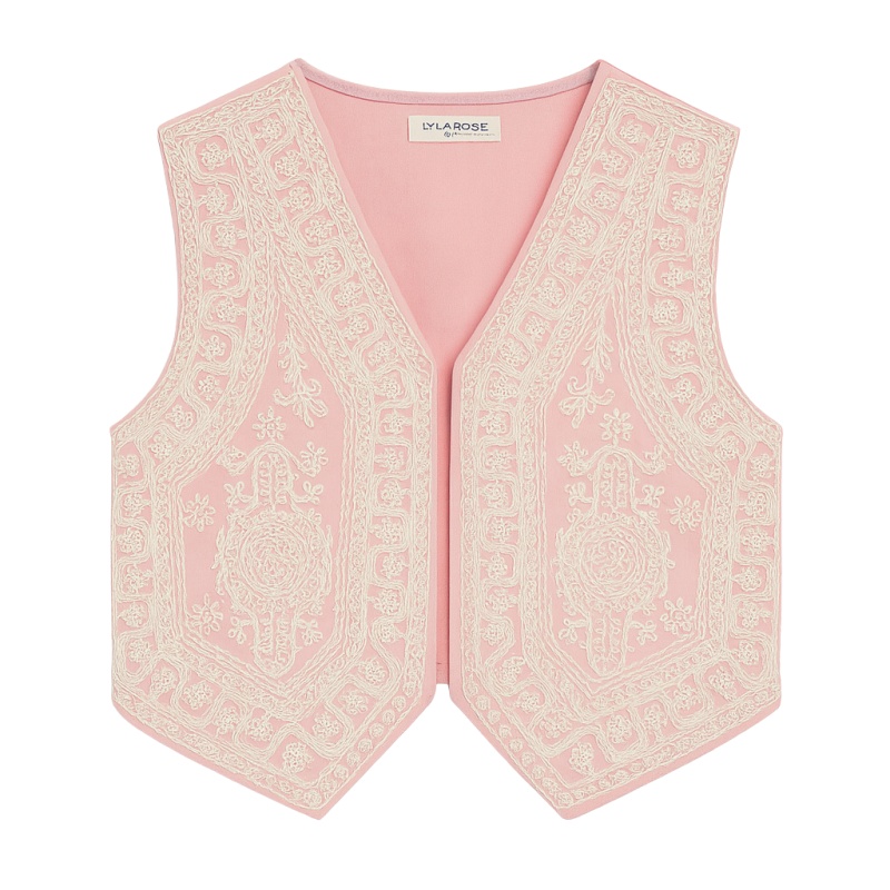 gilet boho roze meisje