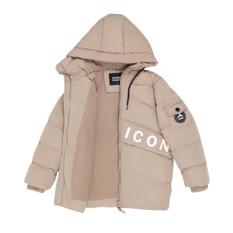 icon jas beige puffer jacket