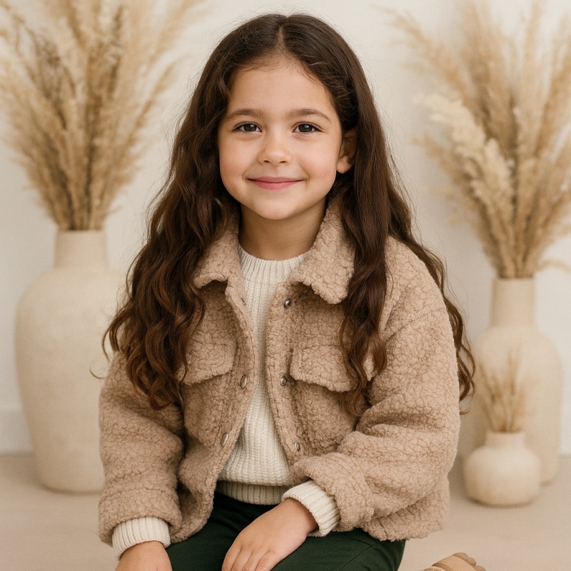 jas teddy beige meisje jack
