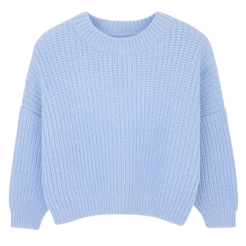 knit sweater lichtblauw meisje