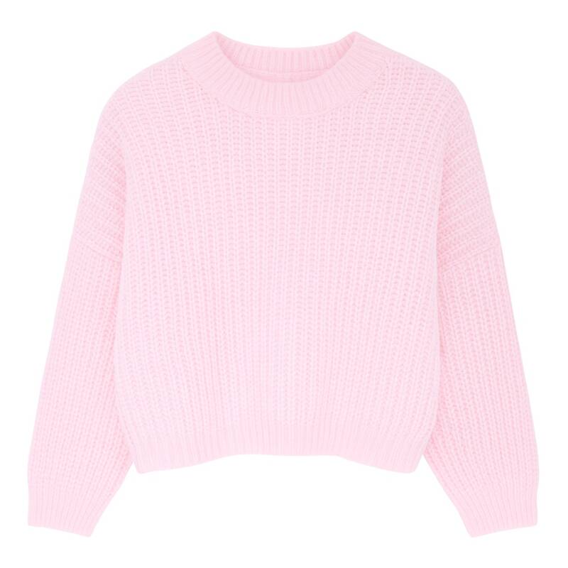 knit sweater lichtroze meisje