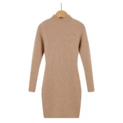knit sweaterdress taupe meisje