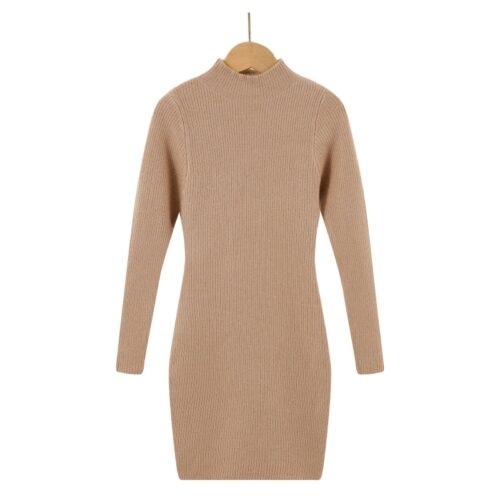 knit sweaterdress taupe meisje