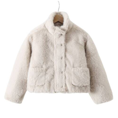 meisjes jas fur beige winter