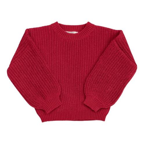 meisjes knit trui bordeaux rood