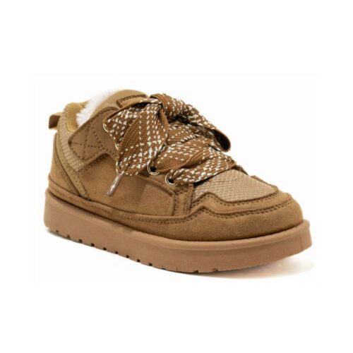 meisjes sneaker bont ugg camel